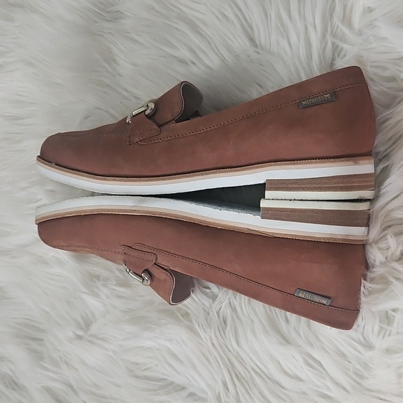 Mephisto Brown Suede Loafers with Silver Buckle - Picture 8 of 14